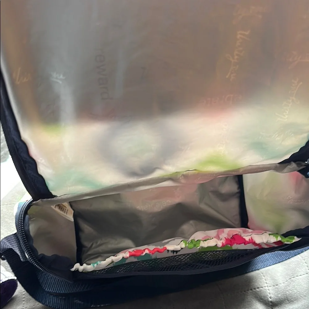 Thirty one Pink and Green Geometric Baby Bag with Flap Closure